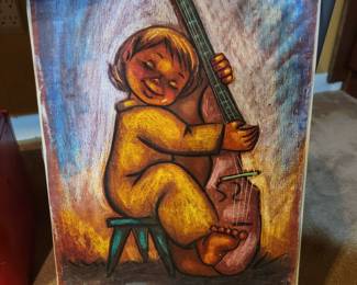 Camilo Egas Painting Signed unframed