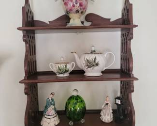 Walnut Hanging Wall Shelf