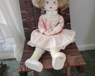 Hand Made Chair with Doll