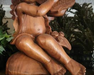 Hand Carved Wooden Angel