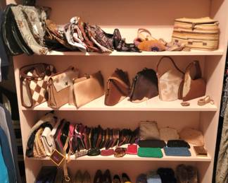 Ladies Vintage Purses along with Hats and Shoes