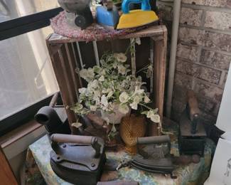 Assortment of Antique & Vintage Irons