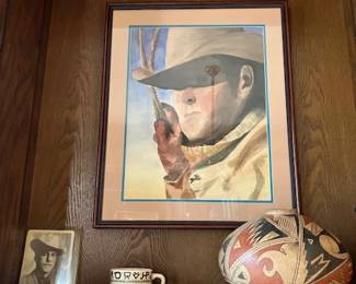 Western stuff, Mata Ortiz pot by Nicolas Quezada, small Hopi pot and small Santa Clara pot.  