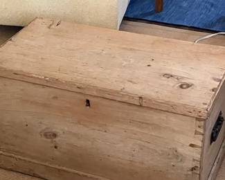 Antique pegged trunk