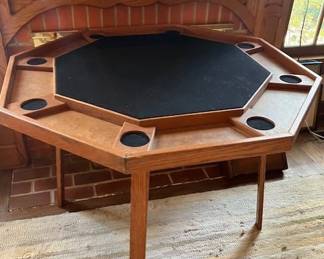 Vintage poker card table
