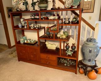 Absolutely gorgeous and unique multi tiered display case cabinet