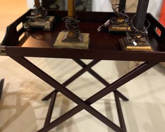 Solid wood tray table/ Bar