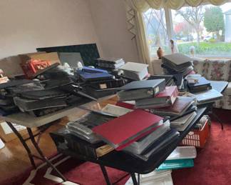 a Bazillion notebooks FULL of Sports memorabilia + Cigarette  + Tobacco cards