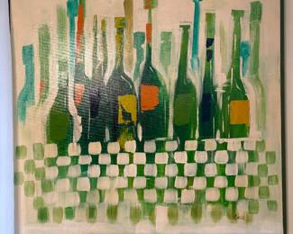 Mid Century Large 1960's Carlo Of Hollywood Oil On Canvas!