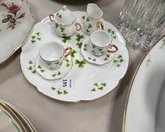 Miniature Tea Set w/ Shamrocks
