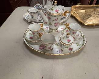 Miniature Tea Set w/ Roses