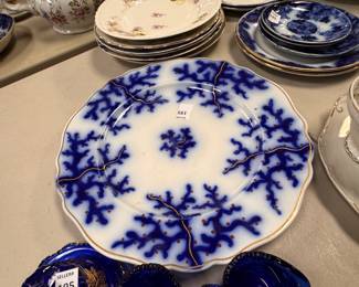 Coral Pattern Flow Blue Plate