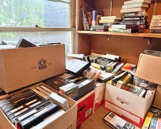dvd’s, VHS, cassettes, albums, 8 tracks and Beta