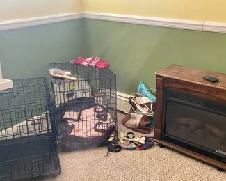 Small animals cages, small fireplace