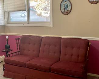 Couch, end table, lamp