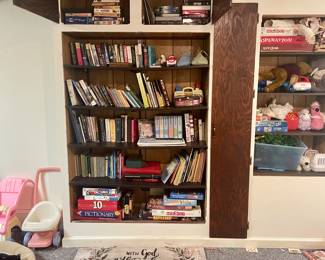 Books, board games, kids toys, doll toys, ext.