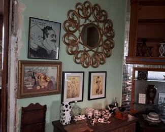 more wall art and mirrors