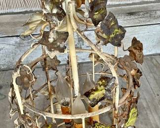 Vintage Leaf & Vine Hanging Light Fixture