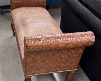 Ethan Allen Alexis Rattan Bedroom Bench