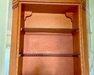 1890 Victorian Built-In Cabinet – Hidden Shelf & Ornate Woodwork