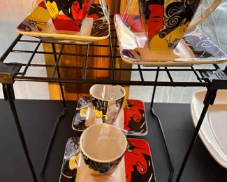 Bojanini Art Gallery (Colombia) espresso/tea cup + saucer set. Music theme