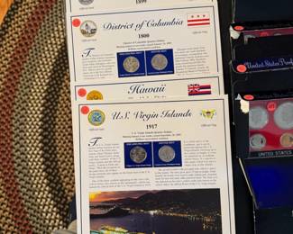 This is a very large collection with more to be added in the next few days. The numbers you see on many of the coins, sheets, etc. have been put there only as pre-inventory marks for us.  US Coins, Canadian, United Kingdom and Many More pics to come. Several more pictures to be added this weekend.