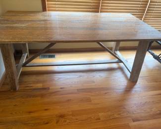RUSTIC FARMHOUSE TABLE WITH TREATLE LEGS.  NEW FROM FERUSON  PHILLIPS $4,000 