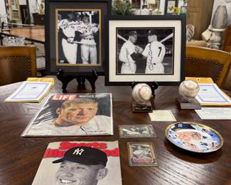 Signed & authenticated Mickey Mantle memorabilia 