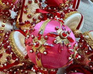 Remember these?! :) $16/each - Vintage satin push-pin ornaments (14 available)