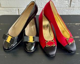$30 (each) - Vintage Ferragamo kitten heels; HUGE collection! Size 7.5