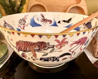 $160 - Lynn Chase “Harmony Bowl” gold rimmed - 12 inch