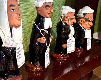 These guys are funny! Hand crafted Chelsea pottery; Barrister figurines. 