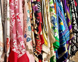 Dior, Valentino, Hermes, Burberry, Ferragamo scarfs and MORE! Nearly all are NEW WITH TAGS! Vintage circa late 90's 