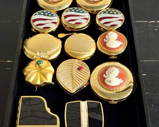 $80-150 - Prices range.  Call to inquire.  Vintage Estée Lauder compacts.  All new with boxes, bags, and replacement stones!