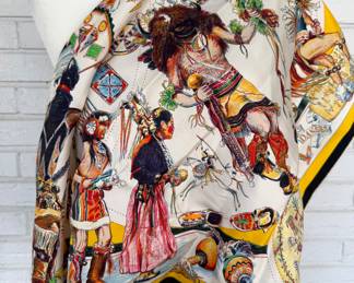 $400 - Hermes silk scarf “Les Danse des Indiens” Brand new with tags! - 35x35