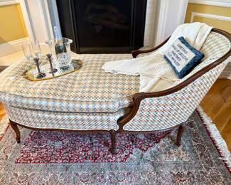 $800 - Custom upholstered, down filled, chaise lounge - 68x28x34