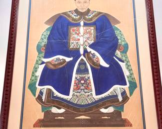 $1500 - Large format, Framed Ancestor Portrait (original artwork). Great frame! - 35x53