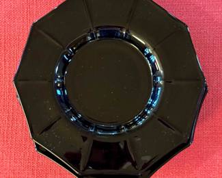 ($60 set of 6- Cambridge black glass plates)