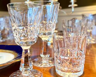 $200 - Waterford Kylemore Claret Wine - Set of 8; $240 - Waterford Kylemore Water Goblet - Set of 8; $500 - Waterford Kylemore Double Old Fashioned. Great size!-Set of 8; $200 - Waterford Kylemore Flat Tumbler- Set of 8 