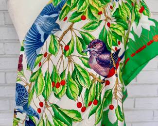 $400 - Hermes silk scarf “Les Merises” 35x35