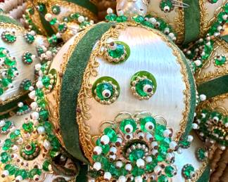 Remember these?! :) $16/each - Vintage satin push-pin ornaments (14 available)