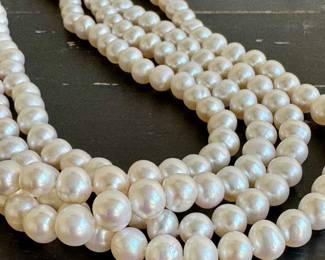 Call to inquire about fine jewelry! Gorgeous opera length pearl necklace 6 mm; 38/39” length 