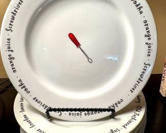 Perfect for entertaining! ($80 Pottery Barn 16 piece set- 8 hors d’oeuvres plates and 8 matching napkins)