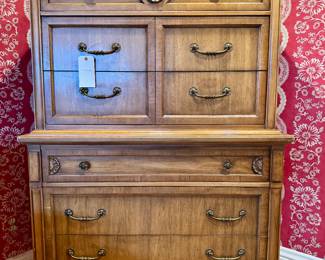 ($200 Vintage highboy gentlemen’s chest 41.5 x 20 x 59)