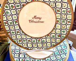 $40 - Set of 4 vintage Christmas appetizer Plates