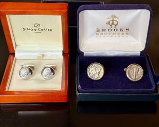 Collection of men's cufflinks and tuxedo jewelry available to shop in-person! 