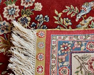 ($1500 Beautiful silk rug, signed by maker 4 x 6)