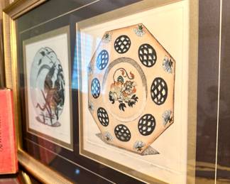 Close up view ($250 limited addition Dan mitra with hand colored etching 18 x 28)