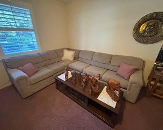 Excellent condition - grey sectional / sleeper sofa 