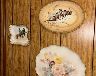 vintage wall art, birds and floral 